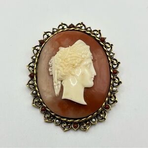1960s Signed ART Arthur Pepper Rare Cameo Brooch